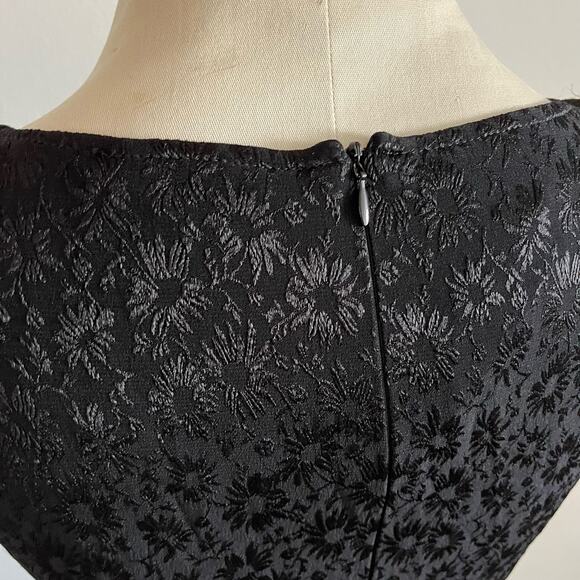 Vtg Y2K 2000s Black Floral Gothic Maxi Dress Wmns 6 Whimsygoth Fairy Grunge - Picture 4 of 8